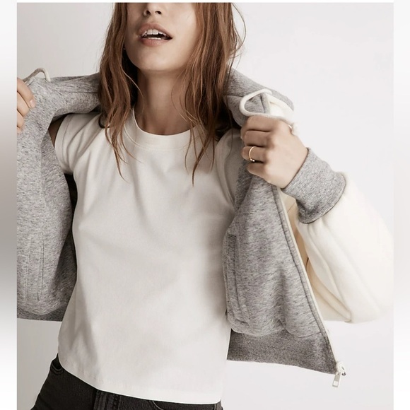 Madewell MWL Reversible Puffer Hoodie Jacket with PrimaLoft Fill - Sz XXS - Picture 3 of 9